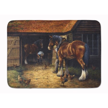 Carolines Treasures Horse and Blacksmith by Daphne Baxter Machine Washable Memory Foam Mat BDBA0086RUG